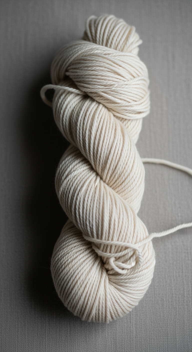 A tangle of soft, cream-colored yarn on a linen surface, metaphorically representing a solvable problem or setback.