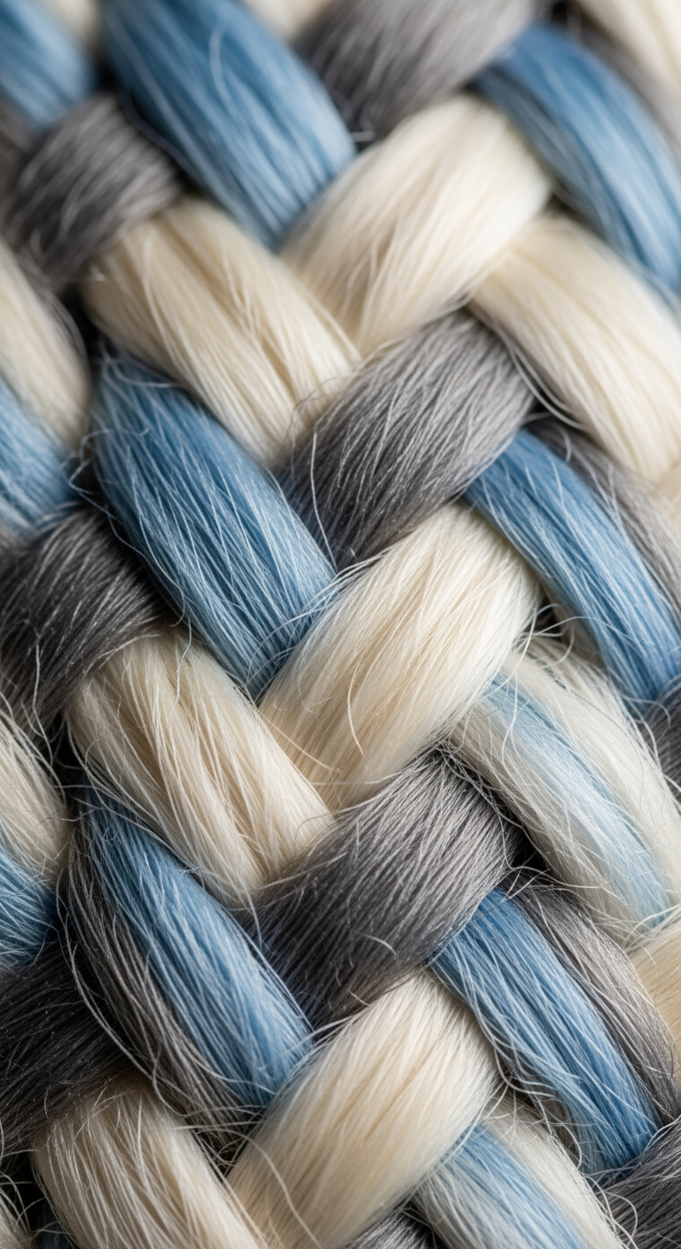 A macro photo of interwoven fabric threads, symbolizing the ongoing and connected support of a sleep subscription service.