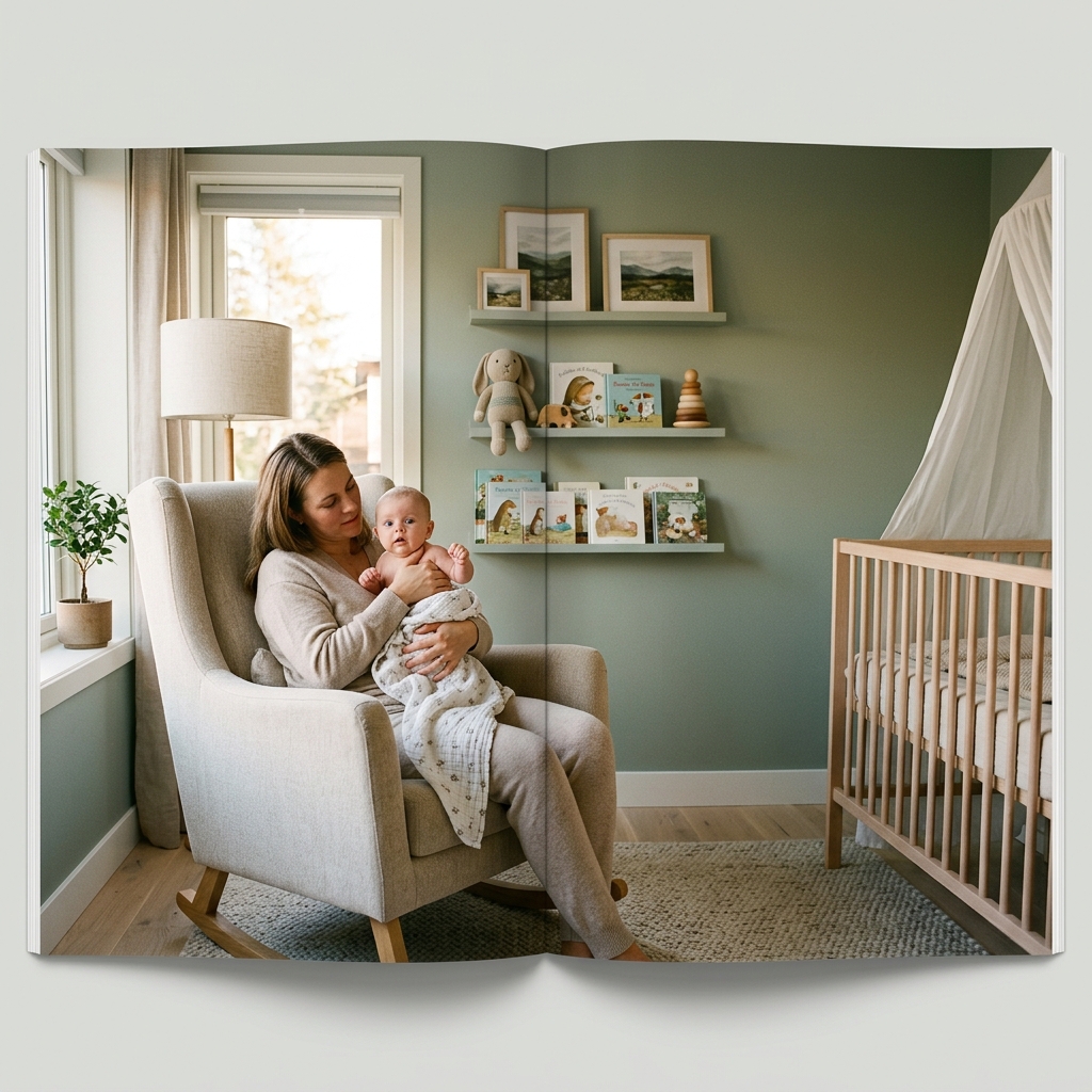 A parent patiently rocks a restless baby in a calm nursery, illustrating the reality that gentle sleep methods aren't always easy.